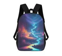 sinyumoney Zaino Scolastico Per Studenti Enchanted River Landscape Zaino Scolastico Per Bambini Stampato in 3D Zaini Da Viaggio Alla Moda Borsa Scolastica Per Ragazzi 17inch