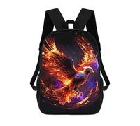 sinyumoney Zaino Scolastico Per Studenti Flaming Phoenix Artwork -4 Zaino Scolastico Per Bambini Stampato in 3D Zaini Da Viaggio Alla Moda Borsa Scolastica Per Ragazzi 17inch