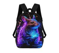 sinyumoney Zaino Scolastico Per Studenti Glowing Hamster with Magic Light Zaino Scolastico Per Bambini Stampato in 3D Zaini Da Viaggio Alla Moda Borsa Scolastica Per Ragazzi 17inch