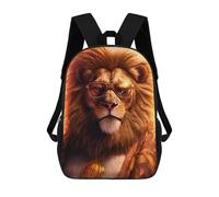 sinyumoney Zaino Scolastico Per Studenti King of Cool Lion's Swagger Zaino Scolastico Per Bambini Stampato in 3D Zaini Da Viaggio Alla Moda Borsa Scolastica Per Ragazzi 17inch