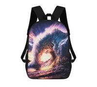 sinyumoney Zaino Scolastico Per Studenti Ocean Wave Sunset -1 Zaino Scolastico Per Bambini Stampato in 3D Zaini Da Viaggio Alla Moda Borsa Scolastica Per Ragazzi 17inch