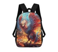 sinyumoney Zaino Scolastico Per Studenti Phoenix Rising Mythical Artwork -1 Zaino Scolastico Per Bambini Stampato in 3D Zaini Da Viaggio Alla Moda Borsa Scolastica Per Ragazzi 17inch