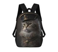 sinyumoney Zaino Scolastico Per Studenti Royal Cat Portrait Zaino Scolastico Per Bambini Stampato in 3D Zaini Da Viaggio Alla Moda Borsa Scolastica Per Ragazzi 17inch