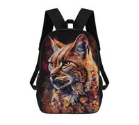 sinyumoney Zaino Scolastico Per Studenti Wild Cat Portrait Zaino Scolastico Per Bambini Stampato in 3D Zaini Da Viaggio Alla Moda Borsa Scolastica Per Ragazzi 17inch