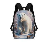 sinyumoney Zaino Scolastico Polar Bear Ice King Zaino Per Ragazzi E Ragazze Borsa Per La Scuola Borsa Per L'università Borsa Da Viaggio Borsa Da Lavoro 17inch