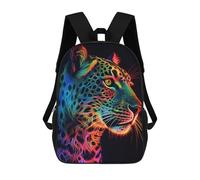 sinyumoney Zaino scolastico Silhouette of A Deer Borsa per libri per ragazzi e ragazze, borsa da scuola, borsa per studenti, borsa da viaggio per affari, borsa da lavoro, Leopard Neon, 17"