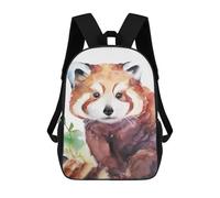 sinyumoney Zaino scolastico Silhouette of A Deer Borsa per libri per ragazzi e ragazze, borsa da scuola, borsa per studenti, borsa da viaggio per affari, borsa da lavoro, Wild Red Panda, 17"