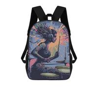 sinyumoney Zaino scolastico Silhouette of A Deer Borsa per libri per ragazzi e ragazze, borsa da scuola, borsa per studenti, borsa da viaggio per affari, borsa da lavoro, Musica dal vivo, 17"