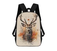 sinyumoney Zaino scolastico Silhouette of A Deer Borsa per libri per ragazzi e ragazze, borsa da scuola, borsa per studenti, borsa da viaggio per affari, borsa da lavoro, Deer Watercolor, 17"