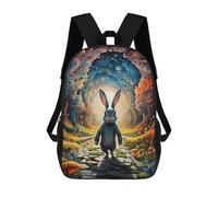 sinyumoney Zaino scolastico stampato 3D con tasche grandi per bambini, zaino per ragazzi e ragazze, borsa da scuola per bambini, Magic Forest Pathway, 17"