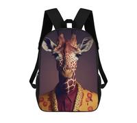 sinyumoney Zaino scolastico stampato 3D per bambini Easter Bunny with Eggs Borse per libri, Borse Da Viaggio Scuola Grande Capacità Per Bambini/Studenti/Adulti, Giraffe Suit Animal, 17"