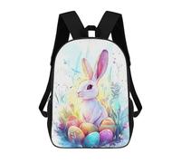 sinyumoney Zaino scolastico stampato 3D per bambini Easter Bunny with Eggs Borse per libri, Borse Da Viaggio Scuola Grande Capacità Per Bambini/Studenti/Adulti, Easter Bunny With Eggs, 17"