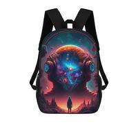 sinyumoney Zaino scolastico stampato 3D per bambini Enchanted Tiger Ritratto -7, grande capacità, ideale per viaggi, alla moda e casual, Galactic Dreamscape -29, 17"