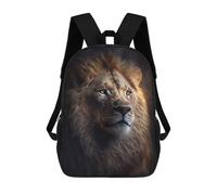 sinyumoney Zaino scolastico stampato 3D per bambini, grande capacità, ideale per viaggi e libri, per ragazzi della scuola elementare e del college., Majestic Leone Boss, 17"