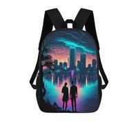 sinyumoney Zaino scolastico stampato 3D per bambini, grande capacità, stile casual, ideale per viaggi e libri., Dreamscape Romance Fantasy, 17"
