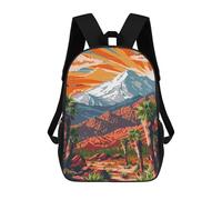 sinyumoney Zaino scolastico stampato 3D per bambini Space Horse ritratto zaino scolastico per bambini, borsa da viaggio, borsa per libri alla moda, grande capienza, Sierra Nevada Travel Poster, 17"