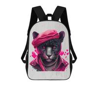 sinyumoney Zaino scolastico stampato 3D per bambini, stile alla moda, per ragazzi, studenti delle scuole elementari e college, Gangster Panther Funny, 17"