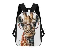 sinyumoney Zaino scolastico stampato 3D per bambini Surreal Grizzly Bear, grande capacità, ideale per viaggi, alla moda e casual, Carino Giraffa, 17"