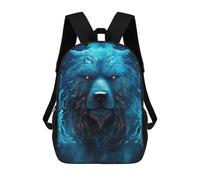 sinyumoney Zaino scolastico stampato 3D per bambini tatuato geisha con Katana Zaino scolastico per bambini, borsa da viaggio, borsa per libri alla moda, grande zaino di grande capacità, Orso astrale
