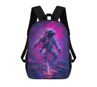 sinyumoney Zaino scolastico stampato 3D per bambini, zaino per bambini e ragazze, borsa da scuola per bambini, Astronaut Black Hole, 17"