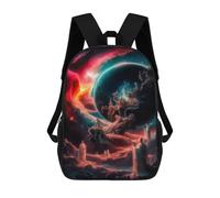 sinyumoney Zaino scolastico stampato 3D per bambini, zaino per bambini e ragazze, borsa da scuola per bambini, Heavenly Santi, 17"