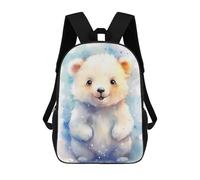 sinyumoney Zaino scolastico stampato 3D per bambini, zaino per bambini, zaino da viaggio per ragazzi e ragazze, Polar Bear Cute, 17"