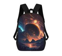 sinyumoney Zaino scolastico stampato 3D per bambini, zaino per bambini, zaino da viaggio per ragazzi e ragazze, Galactic Twilight, 17"