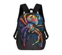 sinyumoney Zaino scolastico stampato 3D per ragazzi e ragazze, stile casual e alla moda, ideale per la scuola o i viaggi., Spider Popart Painting, 17"