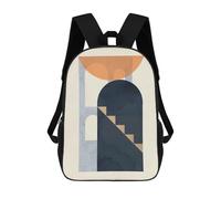 sinyumoney Zaino scolastico stampato 3D per ragazzi e ragazze, stile casual e alla moda, ideale per la scuola o i viaggi., Geometric Shapes G, 17"