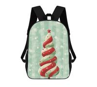 sinyumoney Zaino scolastico stampato 3D per ragazzi e ragazze, stile casual e alla moda, ideale per la scuola o i viaggi., Candy Cane Christmas Tree, 17"