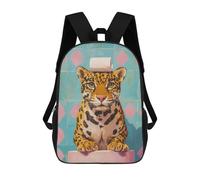 sinyumoney Zaino scolastico stampato 3D per ragazzi e ragazze, stile casual e alla moda, ideale per la scuola o i viaggi., Jaguar With Toilet Paper, 17"