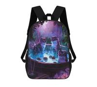sinyumoney Zaino scolastico stampato 3D per ragazzi e ragazze, stile casual e alla moda, ideale per la scuola o i viaggi., Apple Bobbing Cats, 17"