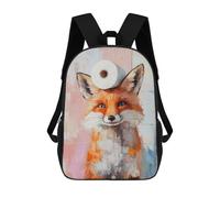 sinyumoney Zaino scolastico stampato 3D per ragazzi e ragazze, stile casual e alla moda, ideale per la scuola o i viaggi., Fox With Toilet Paper, 17"