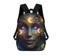 sinyumoney Zaino scolastico stampato 3D per ragazzi e ragazze, stile casual e alla moda, ideale per la scuola o i viaggi., Cosmic Tree Woman, 17"