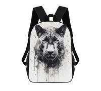 sinyumoney Zaino scolastico stampato 3D per ragazzi e ragazze, stile casual e alla moda, ideale per la scuola o i viaggi., Puma Beauty Black Ink, 17"