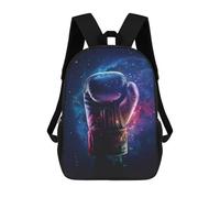 sinyumoney Zaino Scolastico Stampato 3D Synthwave Sunset Car Libro Zaini Alla Moda Grande Capacità Zaini Da Viaggio Per Bambini, Boxing Glove Galaxy, 17"