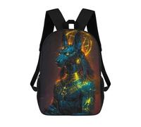 sinyumoney Zaino Scolastico Stampato 3D Synthwave Sunset Car Libro Zaini Alla Moda Grande Capacità Zaini Da Viaggio Per Bambini, Anubis Radiant In Majesty, 17"