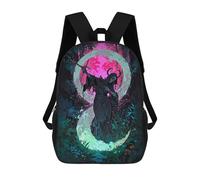 sinyumoney Zaino Scolastico Stampato 3D Synthwave Sunset Car Libro Zaini Alla Moda Grande Capacità Zaini Da Viaggio Per Bambini, Guardian Of The Underworld, 17"