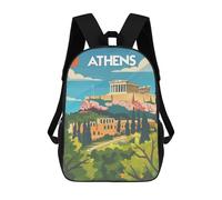 sinyumoney Zaino Scolastico Stampato in 3D Athens Acropolis View Zaino Per Bambini, Borsa Per Libri, Zainetti Carini, Impermeabile, Alla Moda, Casual, Per Bambini 17inch