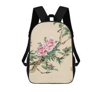 sinyumoney Zaino Scolastico Stampato in 3D Birds And Flowers Zaino Per Bambini, Borsa Per Libri, Zainetti Carini, Impermeabile, Alla Moda, Casual, Per Bambini 17inch