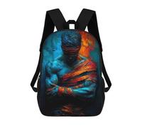 sinyumoney Zaino Scolastico Stampato in 3D Bound by Fire And Ice - Expressionist Figure Zaino Per Bambini, Borsa Per Libri, Zainetti Carini, Impermeabile, Alla Moda, Casual, Per Bambini 17inch