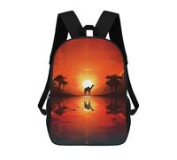sinyumoney Zaino Scolastico Stampato in 3D Camel Silhouette Sunset, Borse Per Libri 17inch, Zaini Alla Moda, Zaini Di Grande Capacità, Zaini Da Viaggio Per Bambini