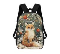 sinyumoney Zaino Scolastico Stampato in 3D Christmas Fox Zaino Per Bambini, Borsa Per Libri, Zainetti Carini, Impermeabile, Alla Moda, Casual, Per Bambini 17inch