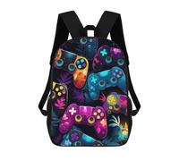 sinyumoney Zaino Scolastico Stampato in 3D Colorful Gaming Controllers-23 Zaino Per Bambini, Borsa Per Libri, Zainetti Carini, Impermeabile, Alla Moda, Casual, Per Bambini 17inch