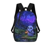 sinyumoney Zaino Scolastico Stampato in 3D Cute Ghost with Lantern in Forest, Borse Per Libri 17inch, Zaini Alla Moda, Zaini Di Grande Capacità, Zaini Da Viaggio Per Bambini