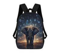 sinyumoney Zaino Scolastico Stampato in 3D Galactic Elephant Majesty -5 Zaino Per Bambini, Borsa Per Libri, Zainetti Carini, Impermeabile, Alla Moda, Casual, Per Bambini 17inch