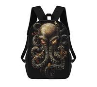 sinyumoney Zaino Scolastico Stampato in 3D Golden Octopus Art, Borse Per Libri 17inch, Zaini Alla Moda, Zaini Di Grande Capacità, Zaini Da Viaggio Per Bambini