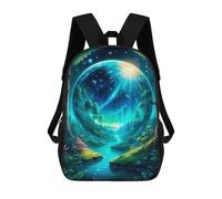 sinyumoney Zaino Scolastico Stampato in 3D Magical Forest Zaino Per Bambini, Borsa Per Libri, Zainetti Carini, Impermeabile, Alla Moda, Casual, Per Bambini 17inch
