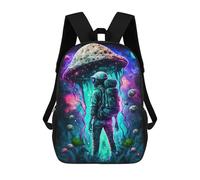 sinyumoney Zaino Scolastico Stampato in 3D Mushroom Space Explorer Zaino Per Bambini, Borsa Per Libri, Zainetti Carini, Impermeabile, Alla Moda, Casual, Per Bambini 17inch