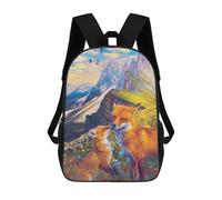 sinyumoney Zaino scolastico stampato in 3D per bambini Beagle Dog Zaino scolastico per bambini, borsa da viaggio, borsa per libri alla moda, grande capienza, Besitos, 17"